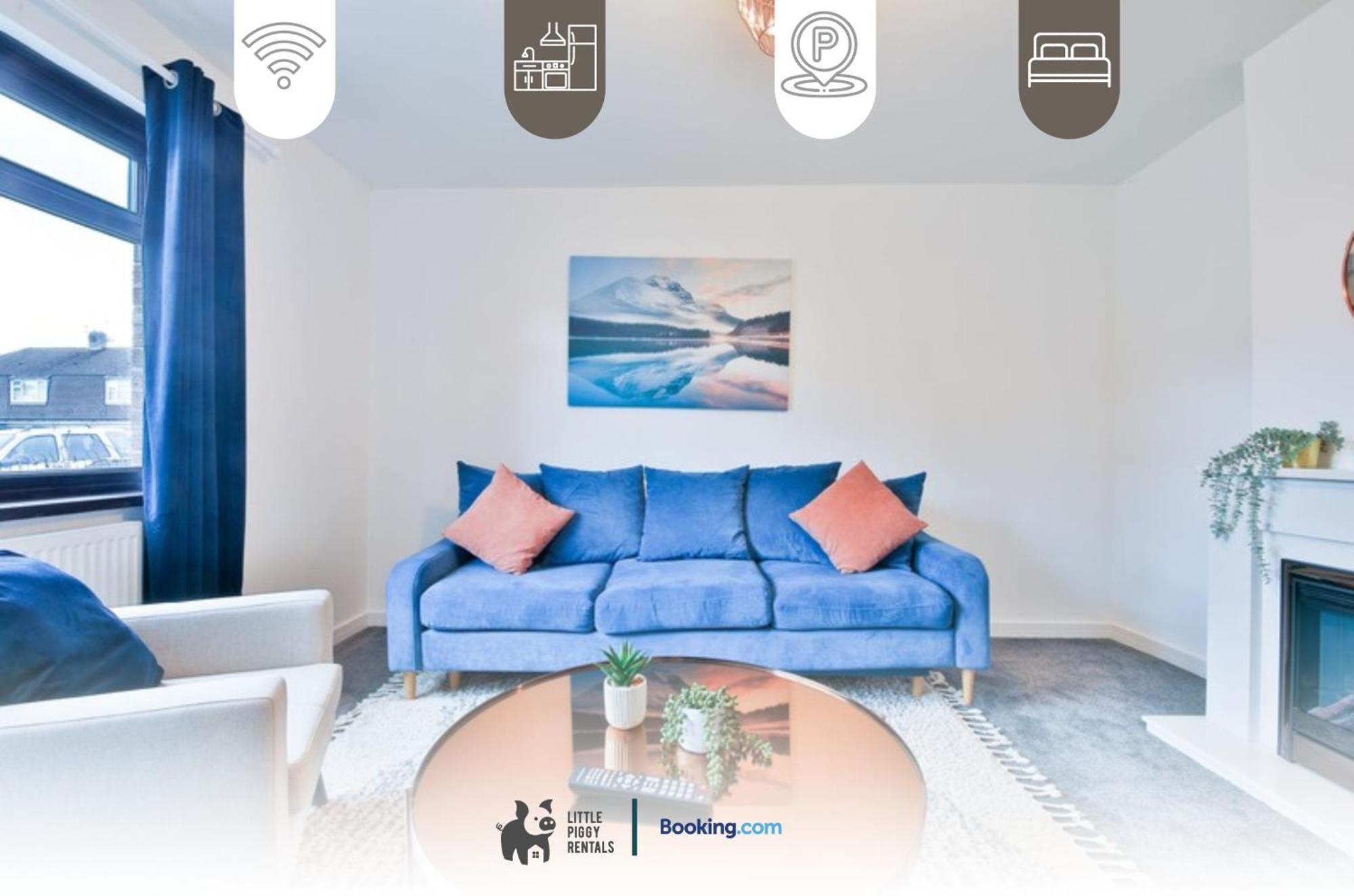 3 Bedroom By Littlepiggyrentals Short Lets & Serviced With Wifi & Free Parking